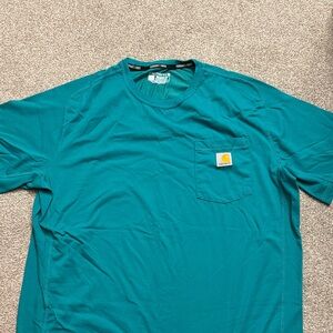 Carhartt Men's Aqua Short Sleeve Pocket Tee